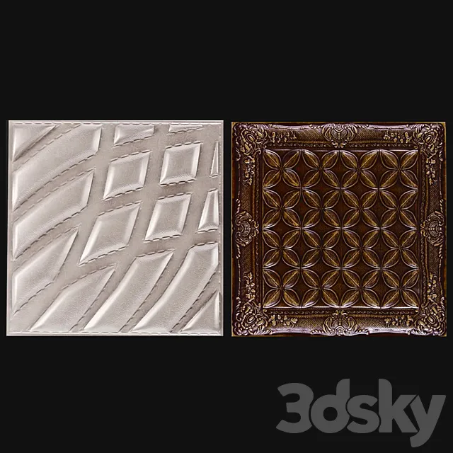 Decorative leather 3D panel 3D Model Decorative leather 3D panel 3D Model
