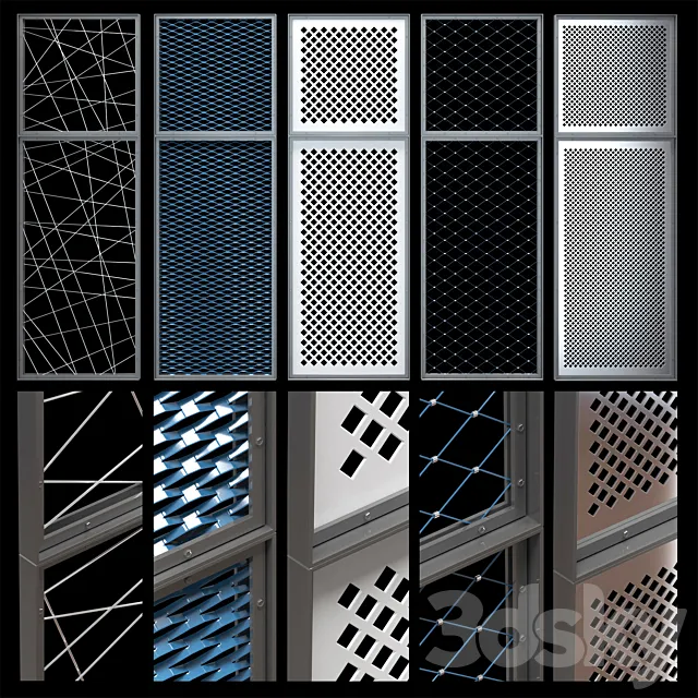 Decorative metal lattices – Rhombus 3D Model Decorative metal lattices – Rhombus 3D Model