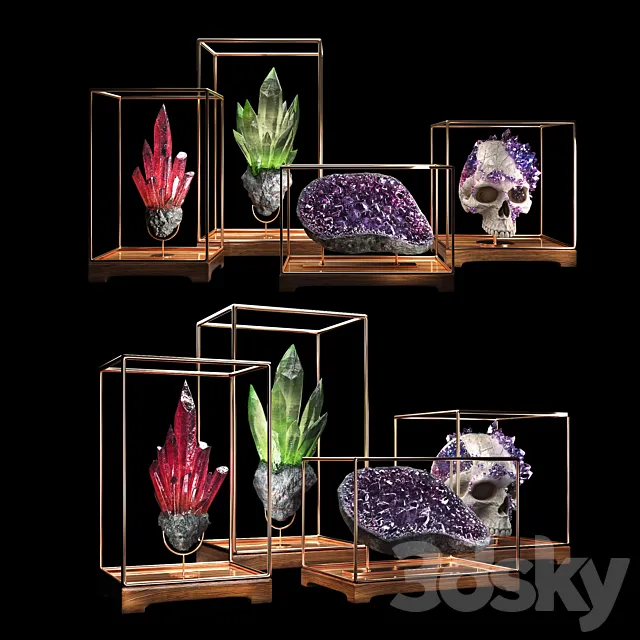 decorative mineral stones 3DModel