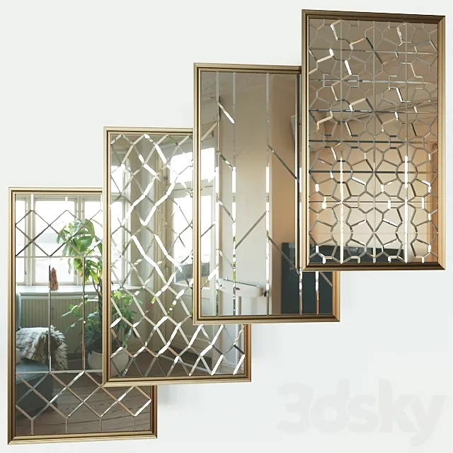 decorative mirror tiles 3DModel