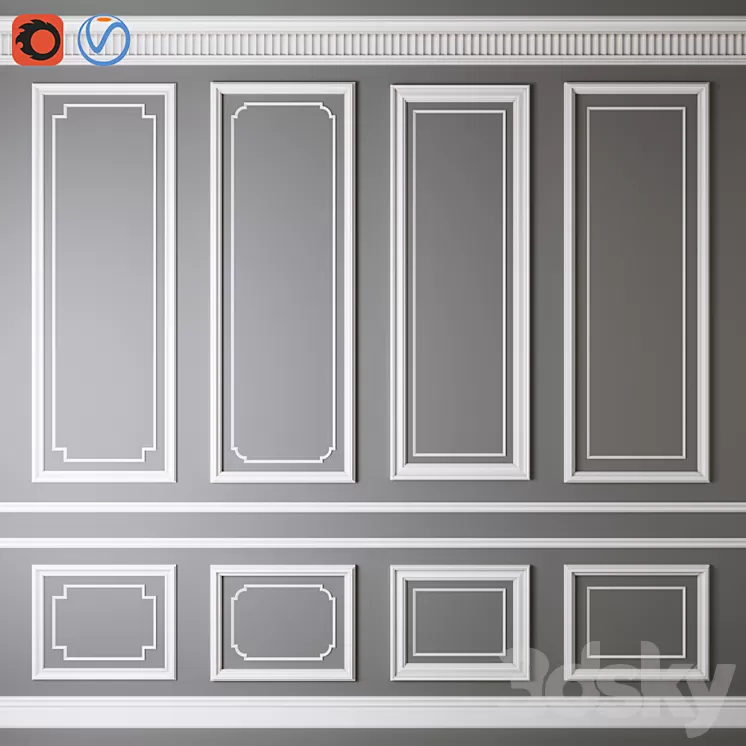 Decorative molding_011 3D Model Decorative molding_011 3D Model