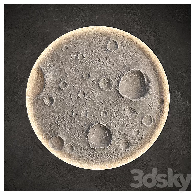 Decorative Moon 3D Model Free Download