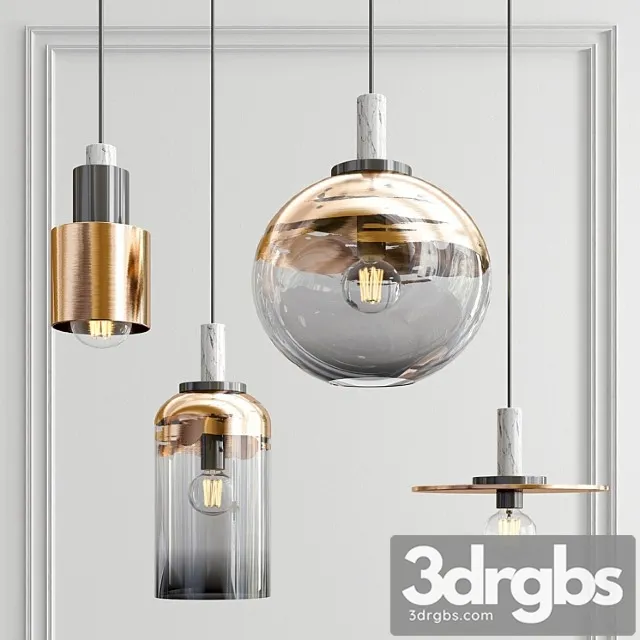 Decorative Paint Brushed Pendant 3D Model Download