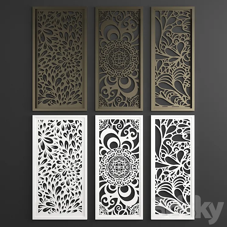 Decorative panel 16 3D Model Free Download