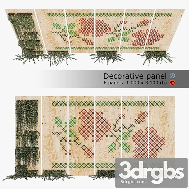 Decorative panel 3 3D Model Download Decorative panel 3 3D Model Download