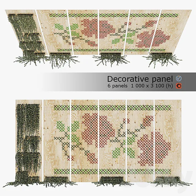 Decorative panel 3D Model Decorative panel 3D Model