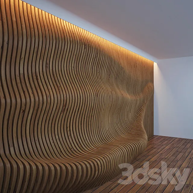 Decorative panel-bench 3D Model Decorative panel-bench 3D Model