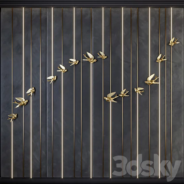 Decorative Panel Birds (1) 3DModel Decorative Panel Birds (1) 3DModel