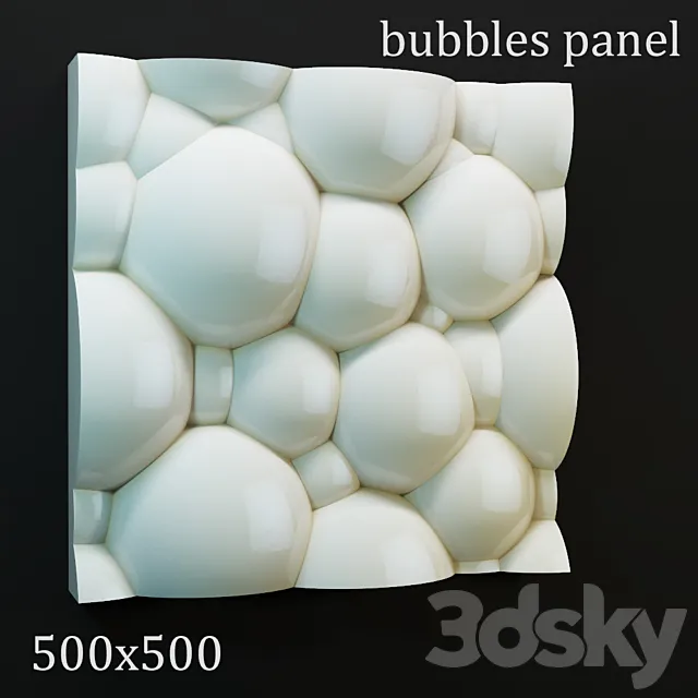 Decorative panel Bubbles 3D Model