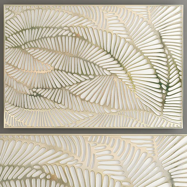 Decorative Panel Gold 3D Model Decorative Panel Gold 3D Model