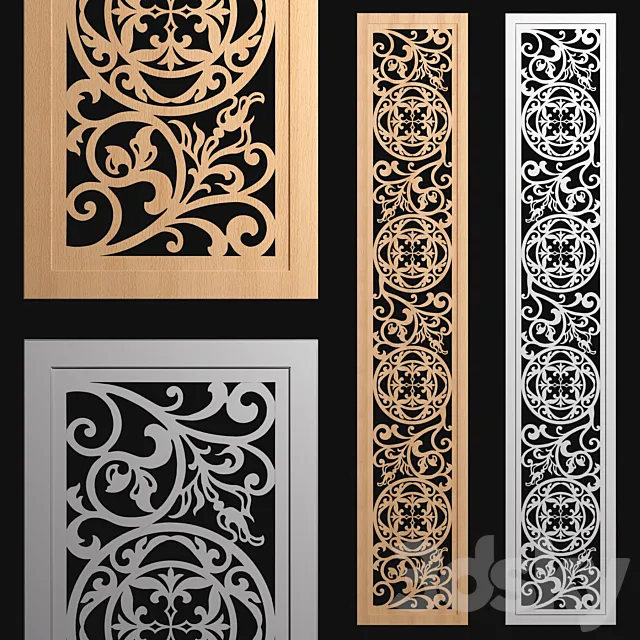 decorative panel-partition №3 3D Model