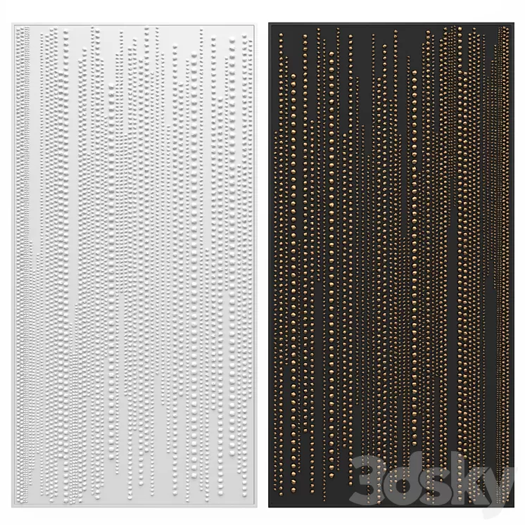 Decorative Panel Relief Point 3D Model Free Download