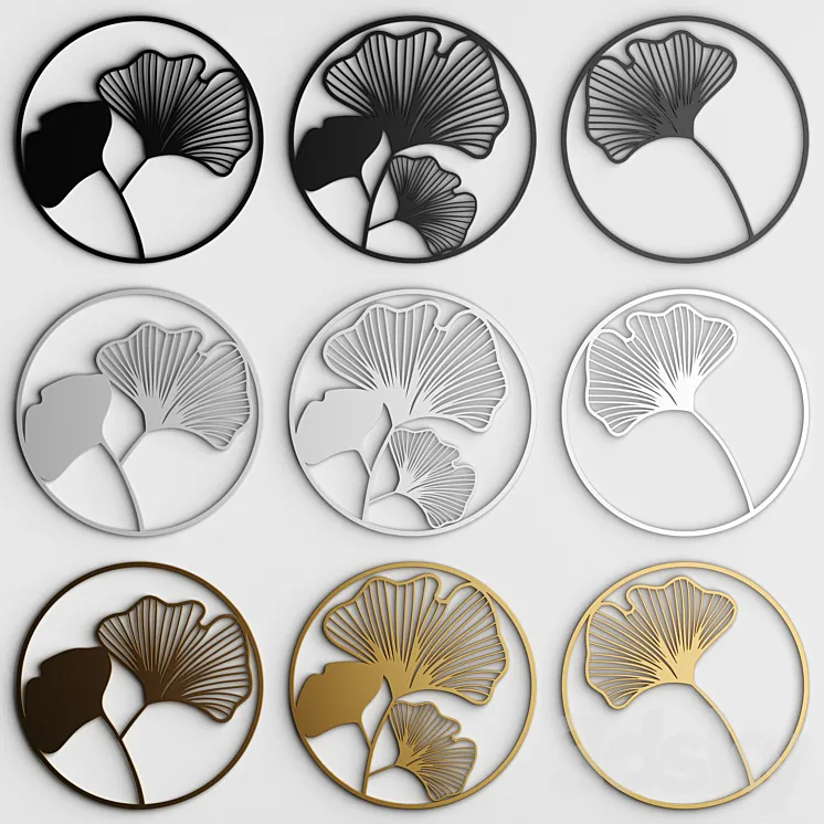 Decorative panel “Trio” 3D Model Free Download