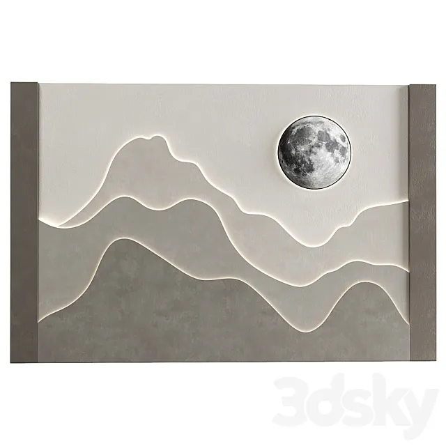 Decorative panel wave 10 3D Model