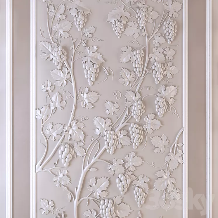 Decorative Panels Grapes. Panel The Grapes 3D Model Decorative Panels Grapes. Panel The Grapes 3D Model
