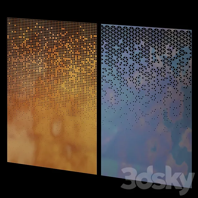 Decorative parametric panel 3D Model Decorative parametric panel 3D Model