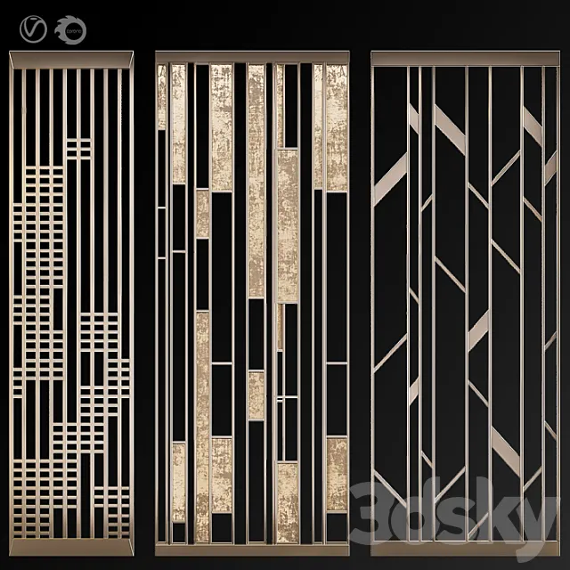 Decorative partition # 3 3D Model Decorative partition # 3 3D Model