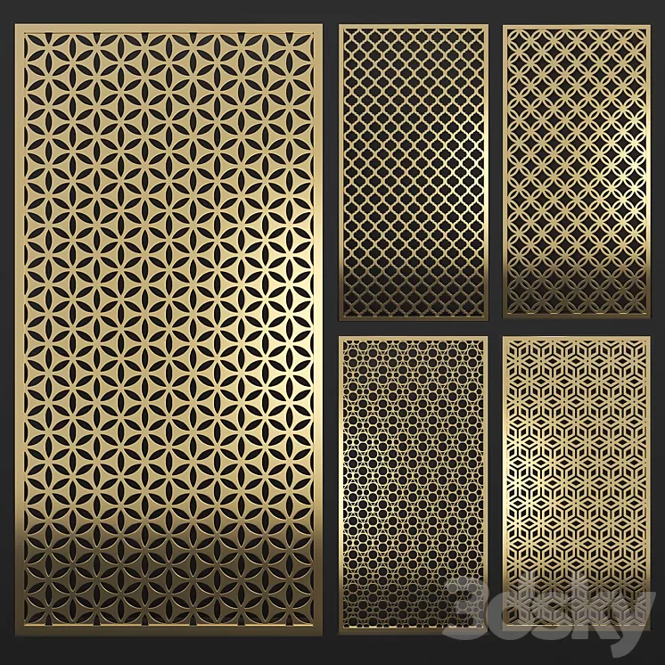 Decorative Partition CNC Panel 05 3D Model