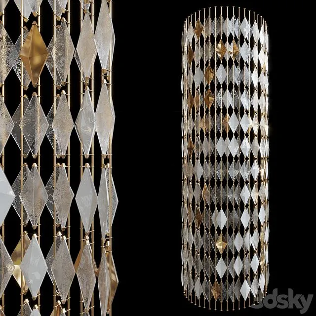 Decorative partition-screen Vargov Design (radius) 3D Model Decorative partition-screen Vargov Design (radius) 3D Model