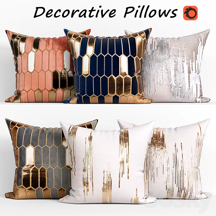 Decorative Pillow set 179 Lapin 3D Model Decorative Pillow set 179 Lapin 3D Model