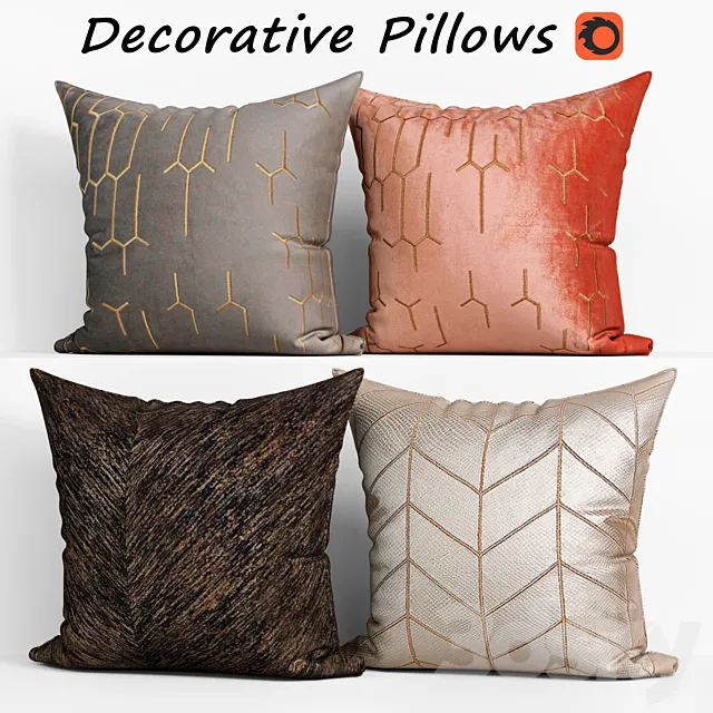 Decorative Pillow set 180 Etsy 3D Model Decorative Pillow set 180 Etsy 3D Model