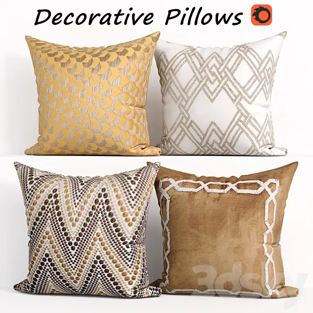 Decorative Pillow set 182 Etsy 3D Model Decorative Pillow set 182 Etsy 3D Model