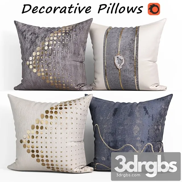 Decorative pillow set 184 3D Model Download Decorative pillow set 184 3D Model Download