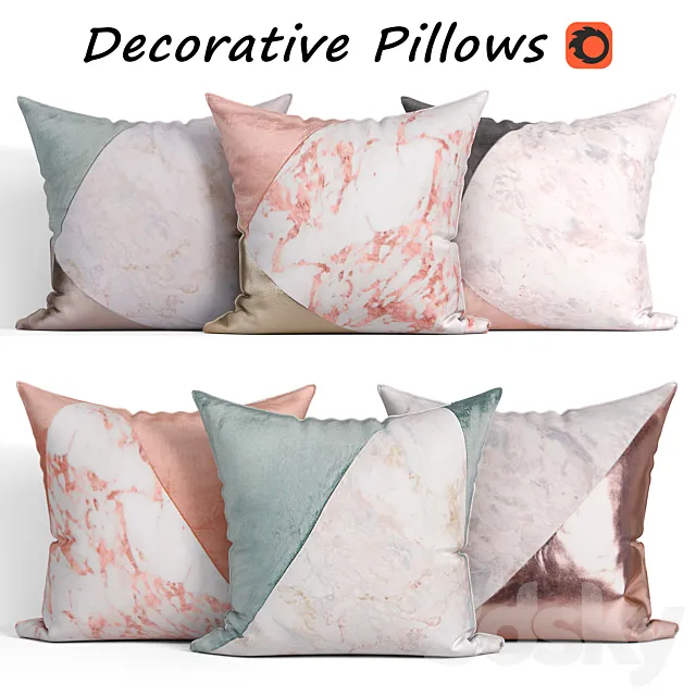 Decorative Pillow set 186 Etsy 3D Model Decorative Pillow set 186 Etsy 3D Model