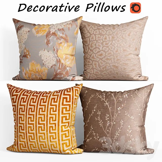 Decorative Pillow set 189 Etsy 3D Model Decorative Pillow set 189 Etsy 3D Model