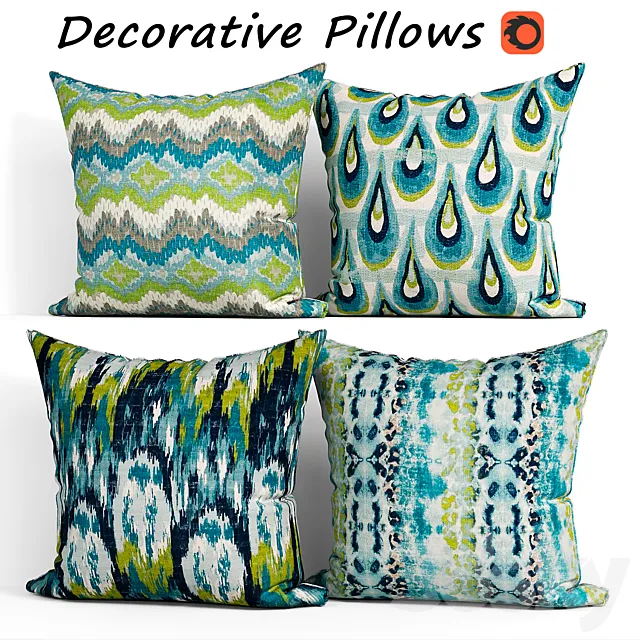 Decorative Pillow set 267 Etsy 3D Model Decorative Pillow set 267 Etsy 3D Model