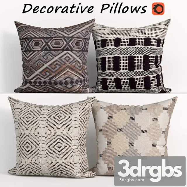 Decorative pillow set 299 3D Model Download Decorative pillow set 299 3D Model Download