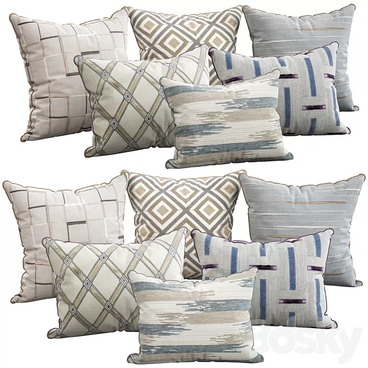 Decorative pillows 104 3D Model Free Download