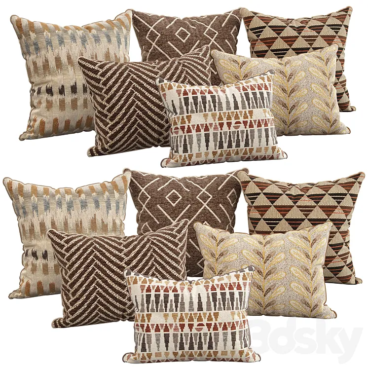 Decorative pillows 106 3D Model Free Download