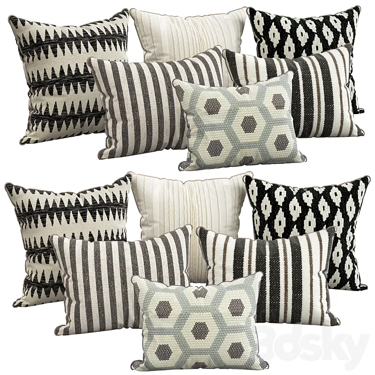 Decorative pillows 107 3D Model Free Download