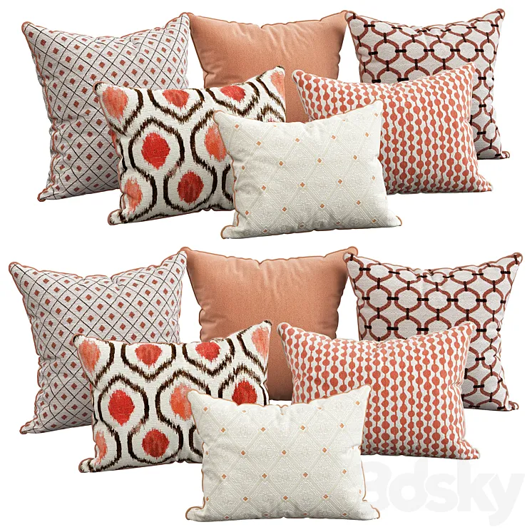 Decorative pillows 110 3D Model Free Download
