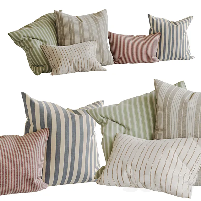 Decorative pillows 2 3D Model Decorative pillows 2 3D Model
