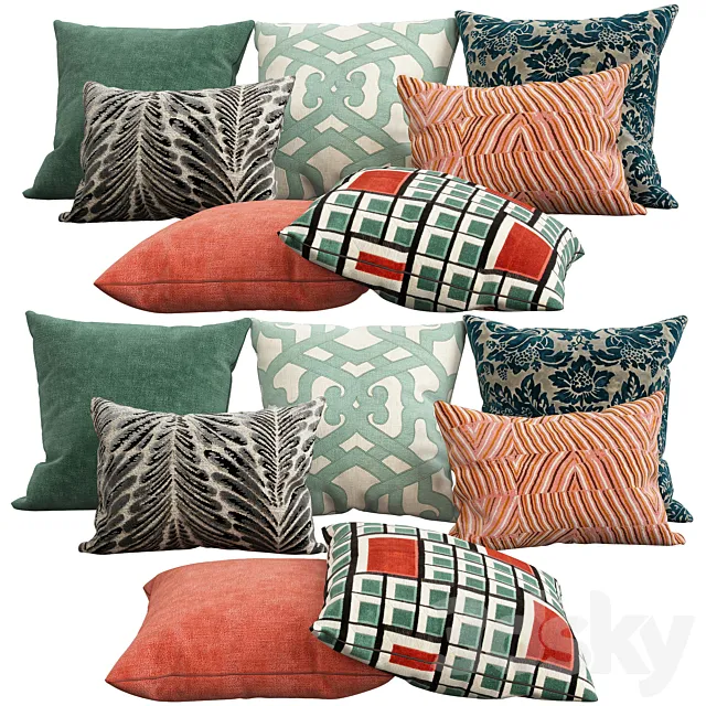 Decorative pillows. 20 3DModel Decorative pillows. 20 3DModel