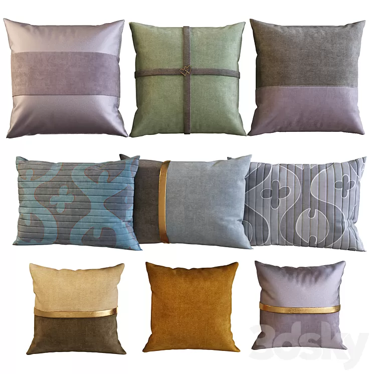 Decorative pillows 23 3D Model Decorative pillows 23 3D Model