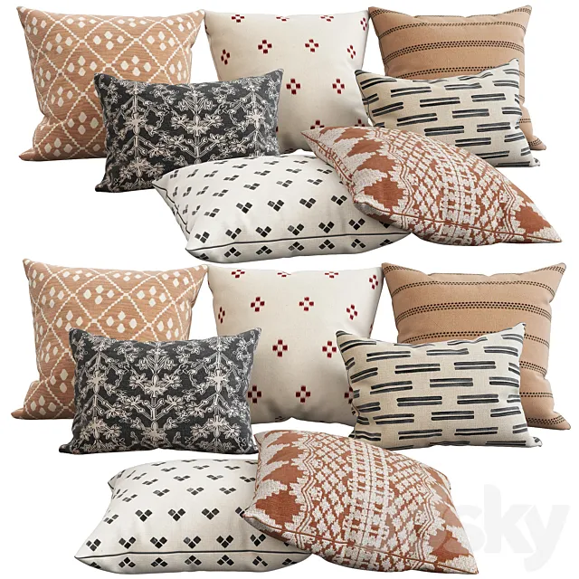 Decorative pillows 25 3D Model Decorative pillows 25 3D Model