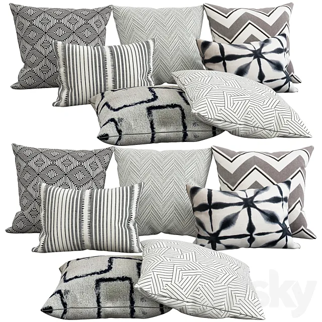 Decorative pillows 27 3D Model Decorative pillows 27 3D Model