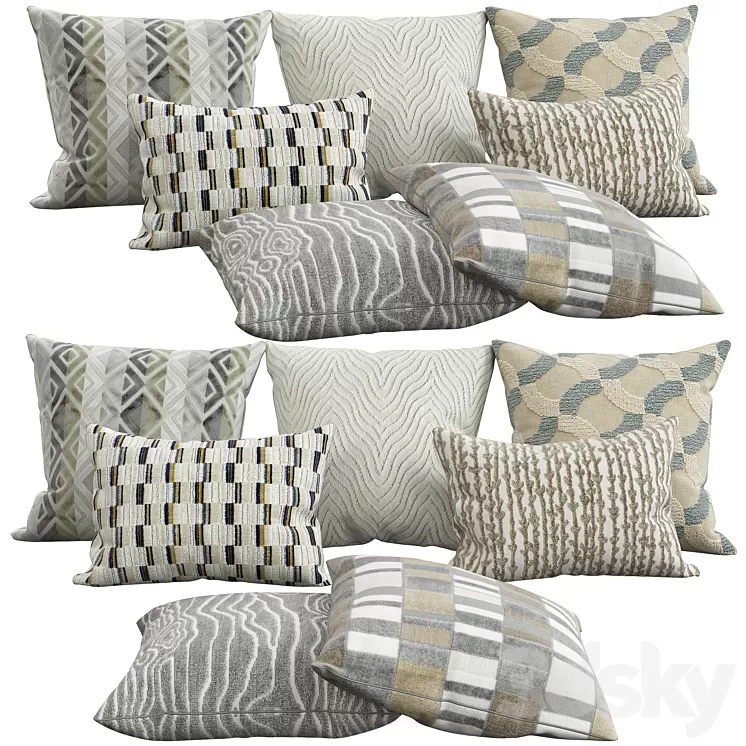 Decorative pillows 28 3D Model Decorative pillows 28 3D Model