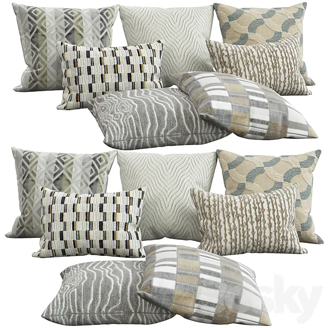 Decorative pillows. 28 3DModel Decorative pillows. 28 3DModel
