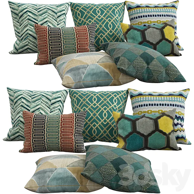 Decorative pillows 31 3D Model Decorative pillows 31 3D Model
