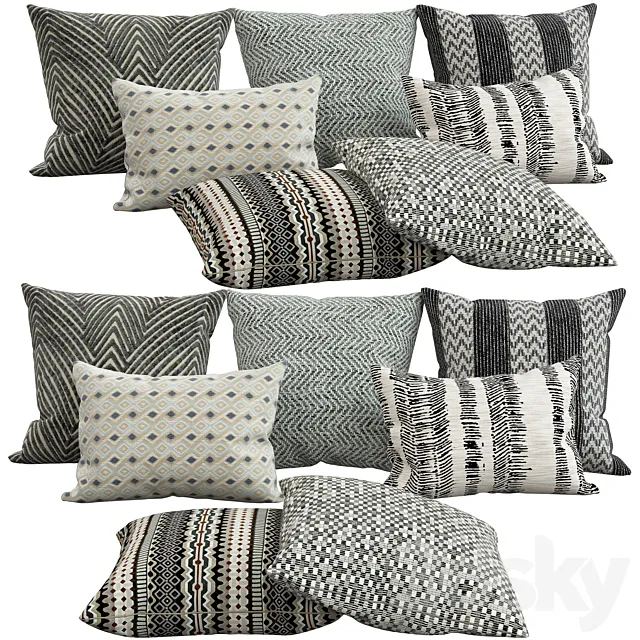 Decorative pillows 32 3D Model Decorative pillows 32 3D Model