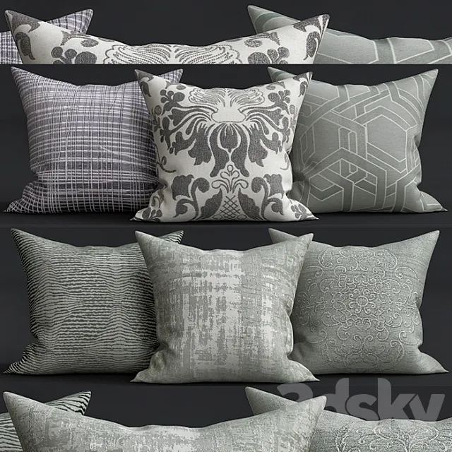Decorative Pillows 3D Model Decorative Pillows 3D Model