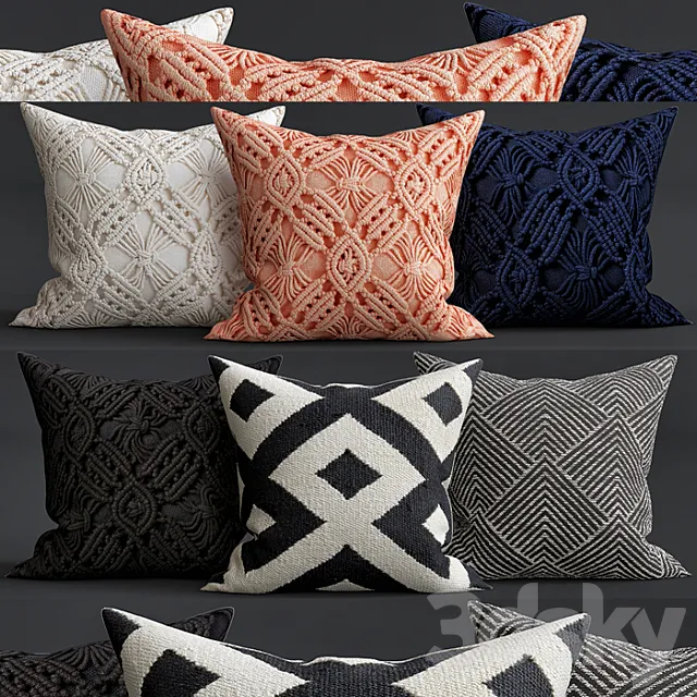 Decorative Pillows 3D Model Decorative Pillows 3D Model