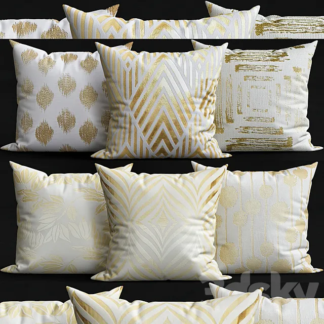 Decorative pillows 3D Model Decorative pillows 3D Model