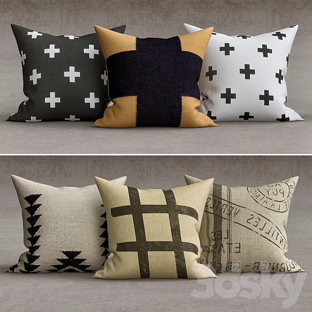 Decorative pillows 3D Model Decorative pillows 3D Model