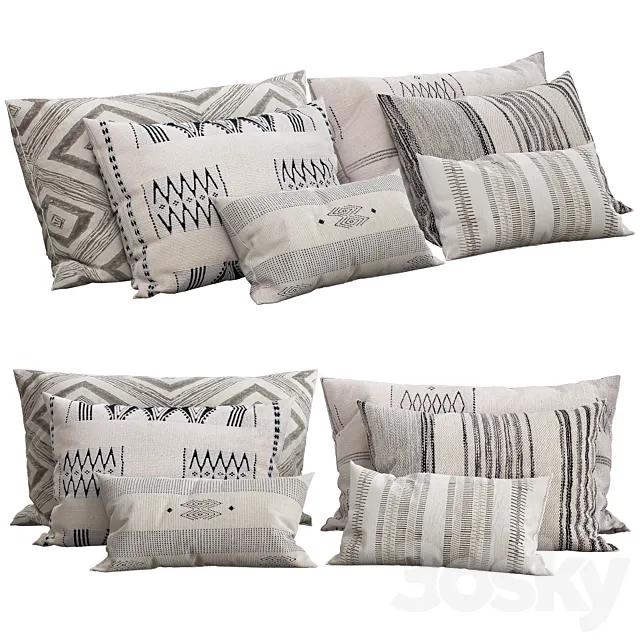 Decorative pillows 3D Model Decorative pillows 3D Model