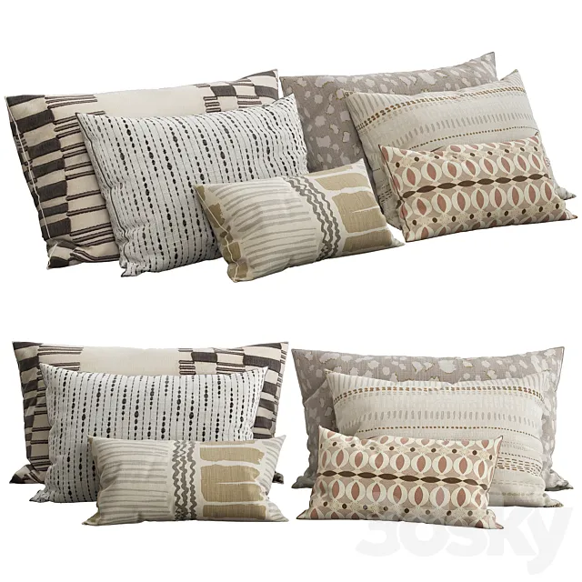 Decorative pillows 3D Model Decorative pillows 3D Model
